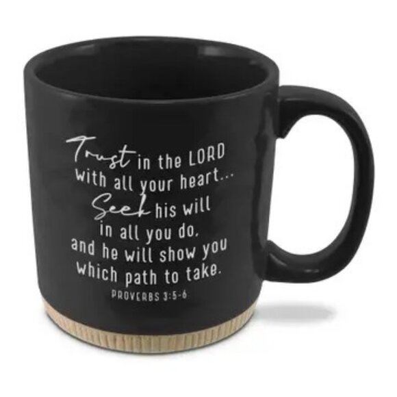 Coffee cup Powerful Words Faith Black - Picture 2 of 3